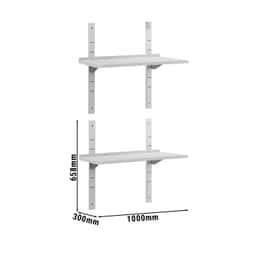 Wandborde ECO - 1000x300mm - mit 2 Etagen