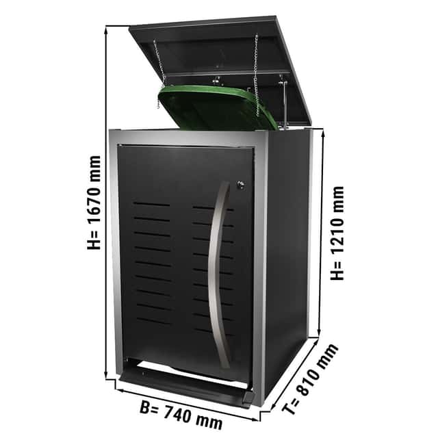 Mülltonnenbox für den Außenbereich