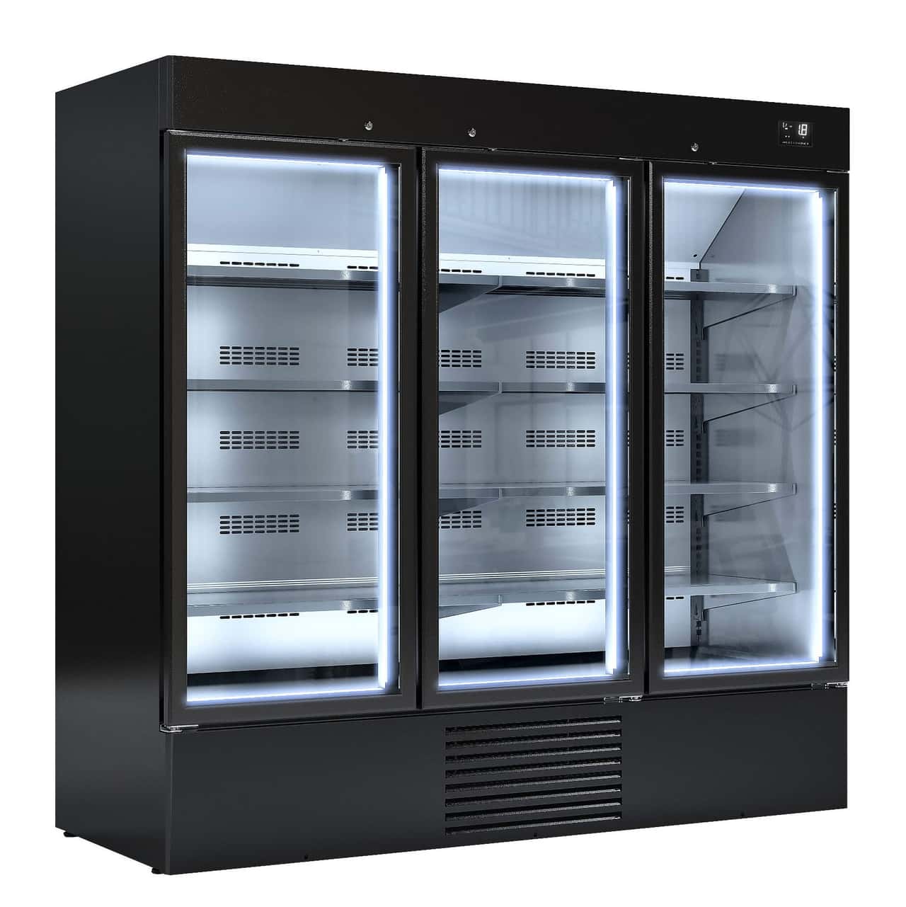 Freezer -2081mm - 2030 liters - with LED lighting, insulated glass doors & 4 shelves