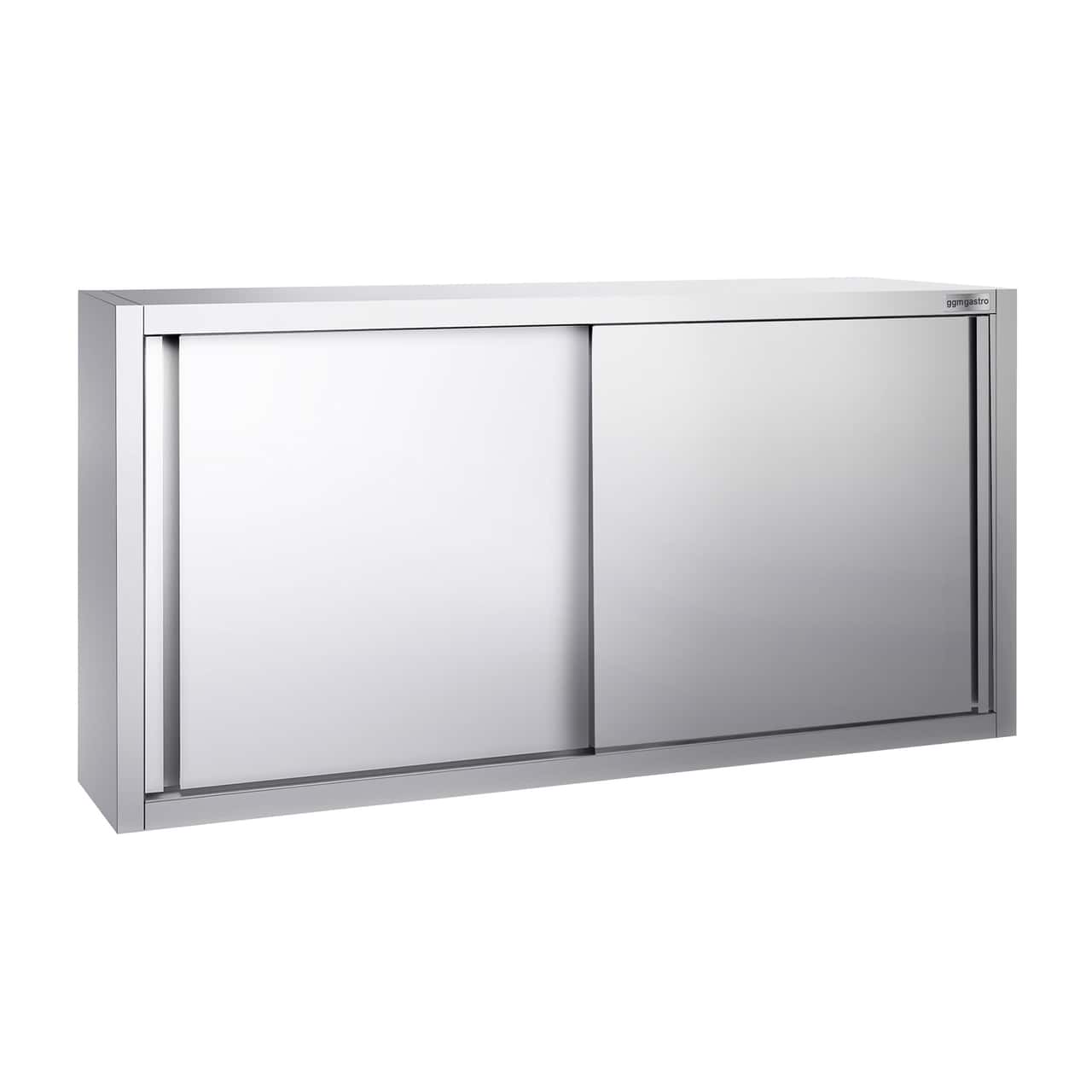 Edelstahl Wandhängeschrank PREMIUM - 1800x400mm - mit Schiebetür - 800mm hoch