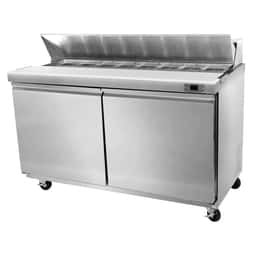 Saladette American Style PREMIUM - 1230mm - 396 Liter - 2 Türen - inkl. 12x GN 1/6 Behälter