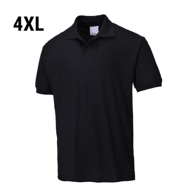 Herren Poloshirt - Schwarz - Größe: 4XL