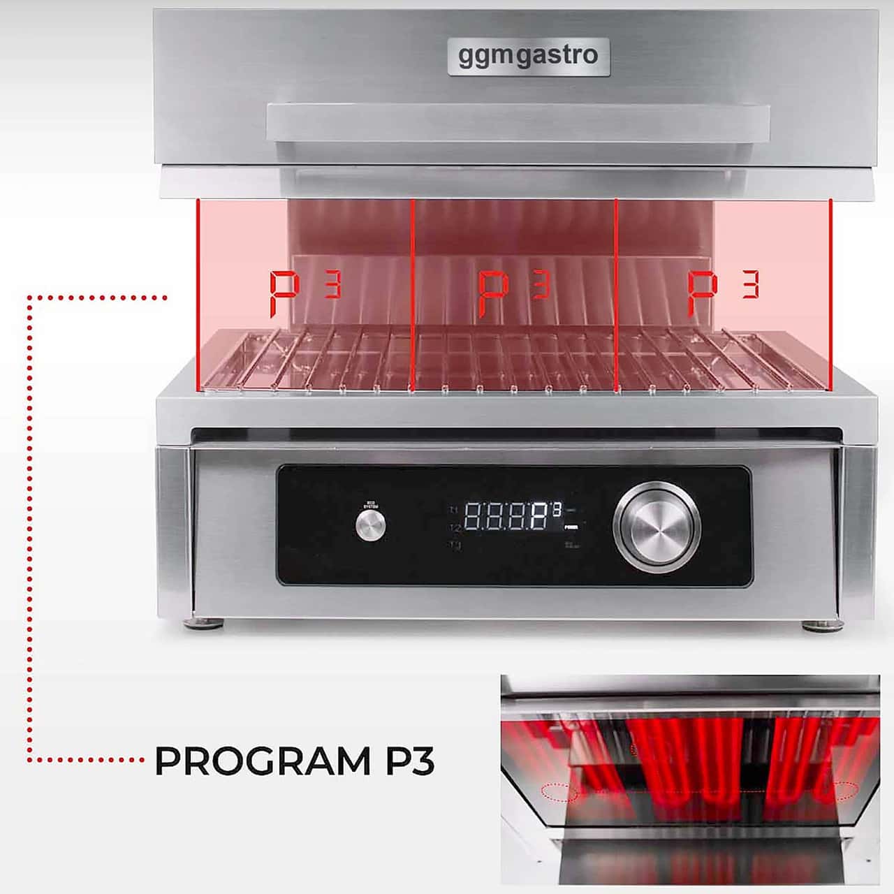 Electric Pita Oven/ Salamander - 4,5 kW - 220 Volt - Electronic Control