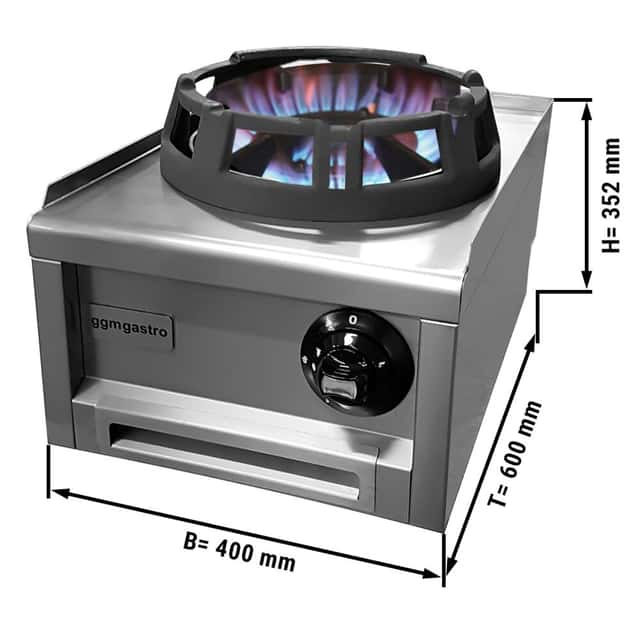 Wok-Gaskocher - 12 kW - 1 Brenner - Ø 285 mm