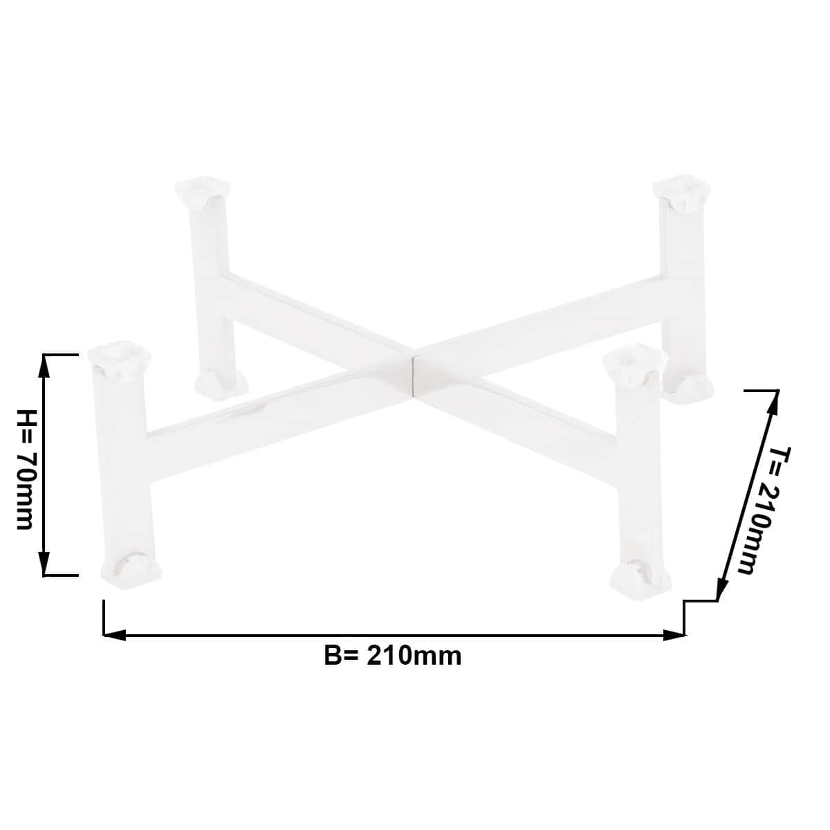 Buffet stand - height: 70 mm - White