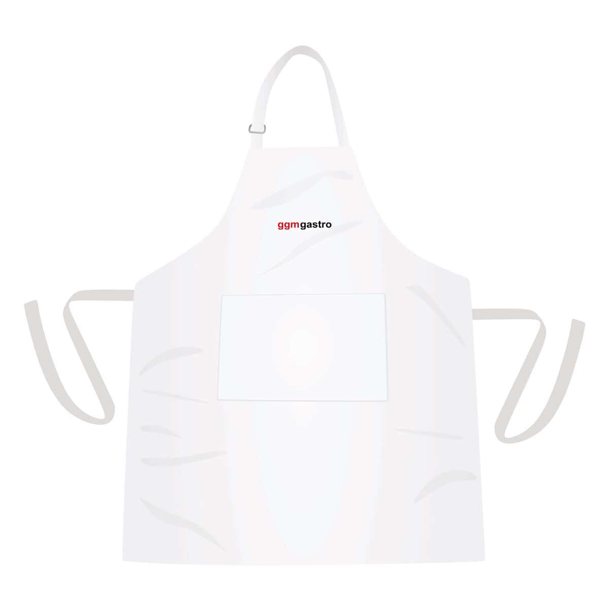 (5 Stück) Bistroschürze - Weiß - mit GGM Gastro Logo - B x H: 67 x 84 cm