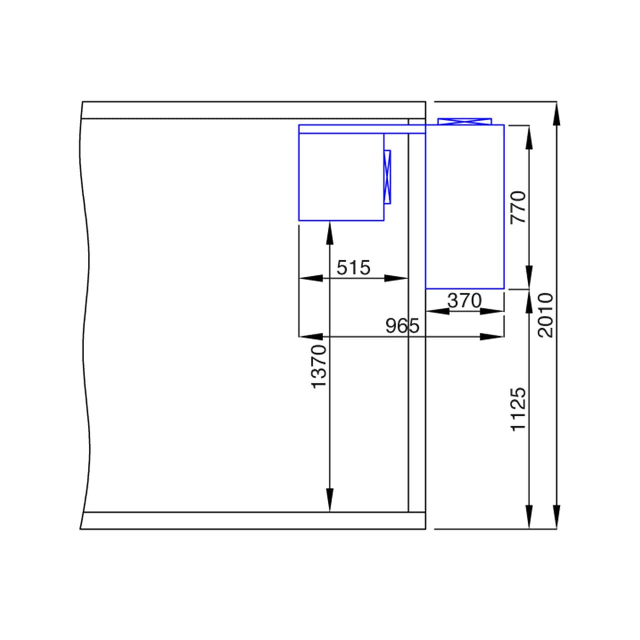 Tiefkühlzelle - 1800x1500mm - 3,47m³ - inkl. Tiefkühlaggregat & Lamellen