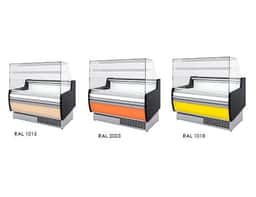 Kühltheke - 1310mm - mit LED-Beleuchtung & 1 Ablage - Standard mit Frontblende schwarz