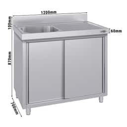 Spülschrank ECO - 1200x700mm - mit 1 Becken links