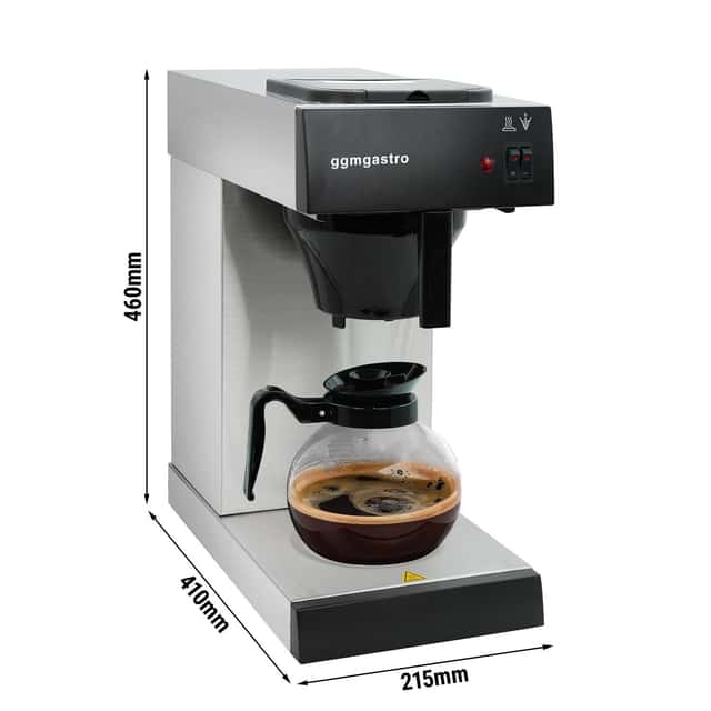 Filterkaffeemaschine - 1,7 Liter - 2kW - mit Glaskanne & 2 Warmhalteplatten