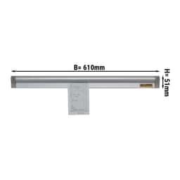 Bonschiene aus Aluminium - 61 cm | Zettelhalter | Klemmleiste | Bonleiste | Notizschiene