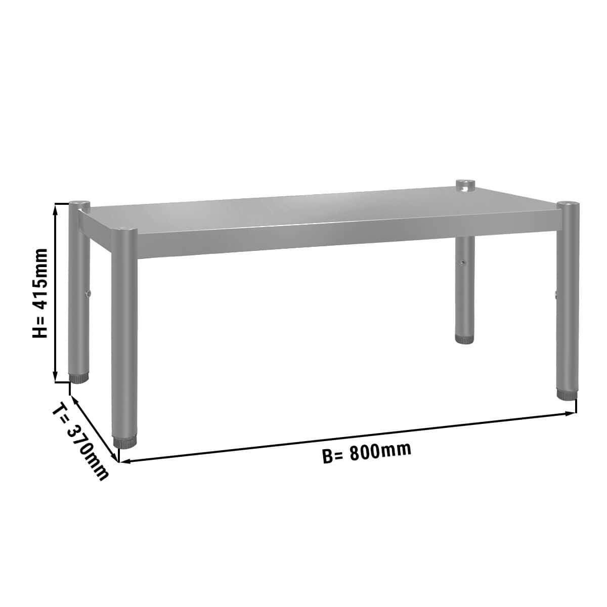 Aufsatzbord ECO - 800x370mm - mit 1 Etage - - Höhe: 415mm