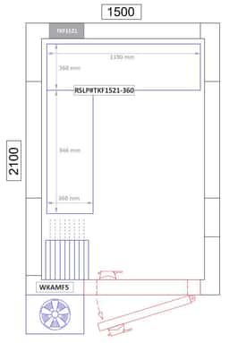 Regalset Aluminium (Eloxiert) - L-Form - Bautiefe: 360 mm