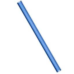 (50 Stück) Glastrinkhalme - gerade - 200mm - Blau - inkl. Nylon Reinigungsbürste