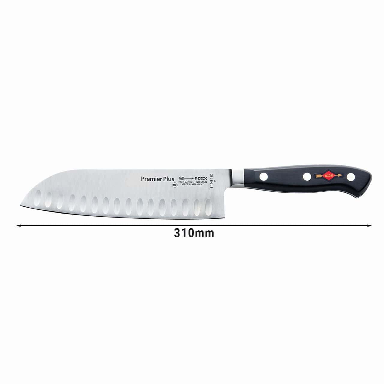 F. DICK | Premier Plus - Santoku nůž se speciálním výbrusem  - čepel: 180mm