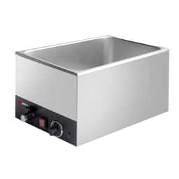 Elektro Bain-Marie - 1,2 kW - für GN 1/1 mit 200mm Höhe - mit Ablasshahn