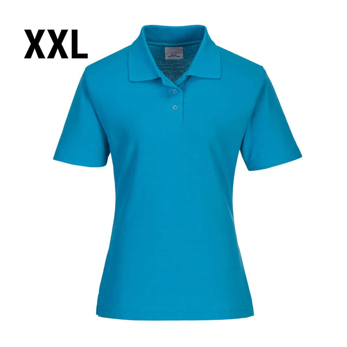 Damen Poloshirt - Wasserblau - Größe: XXL