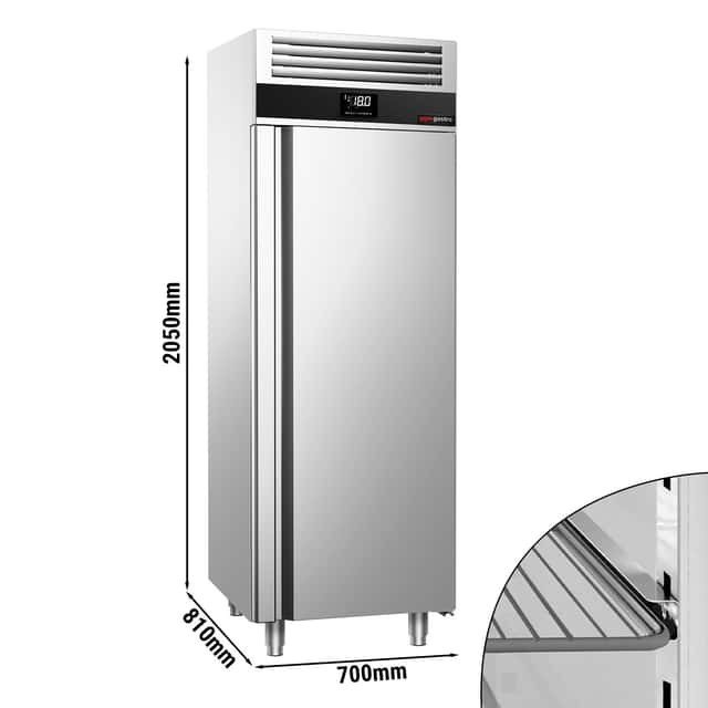 Tiefkühlschrank Edelstahl PREMIUM - GN 2/1 - 700 Liter - mit 1 Tür