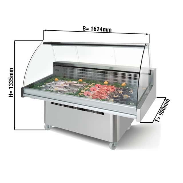 Fischtheke - 1640mm - mit LED-Beleuchtung