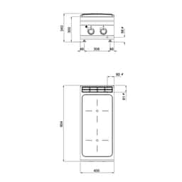 Infrarotherd -  8 kW - 2 Kochfelder