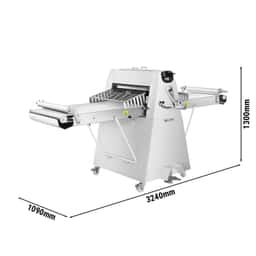 Bäckerei-Teigausrollmaschine - Standgerät - 750 Watt - 2800 mm Förderband