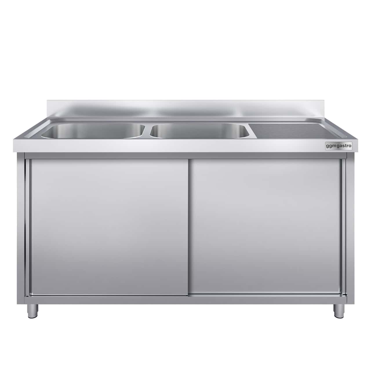 Spülschrank PREMIUM - 1400x600mm - mit 2 Becken links