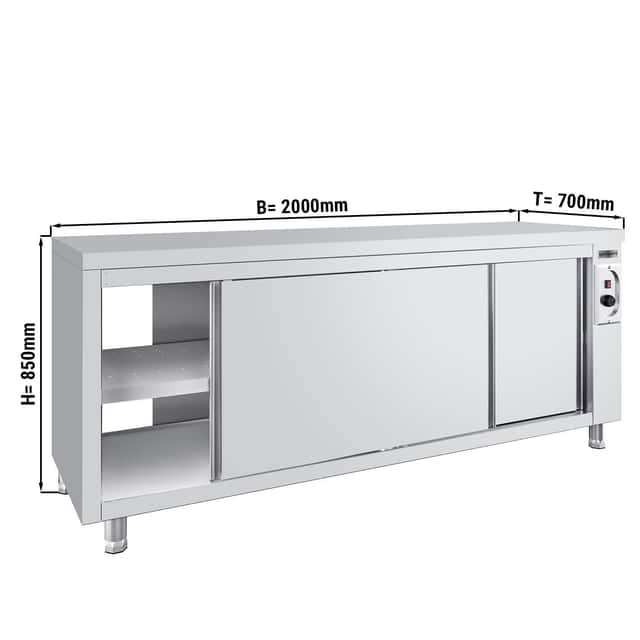 Wärmeschrank ECO - 2000x700mm - mit Durchreiche