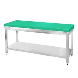 Worktable PREMIUM stainless steel - 1600x600mm - with undershelf without backsplash incl. cutting plate