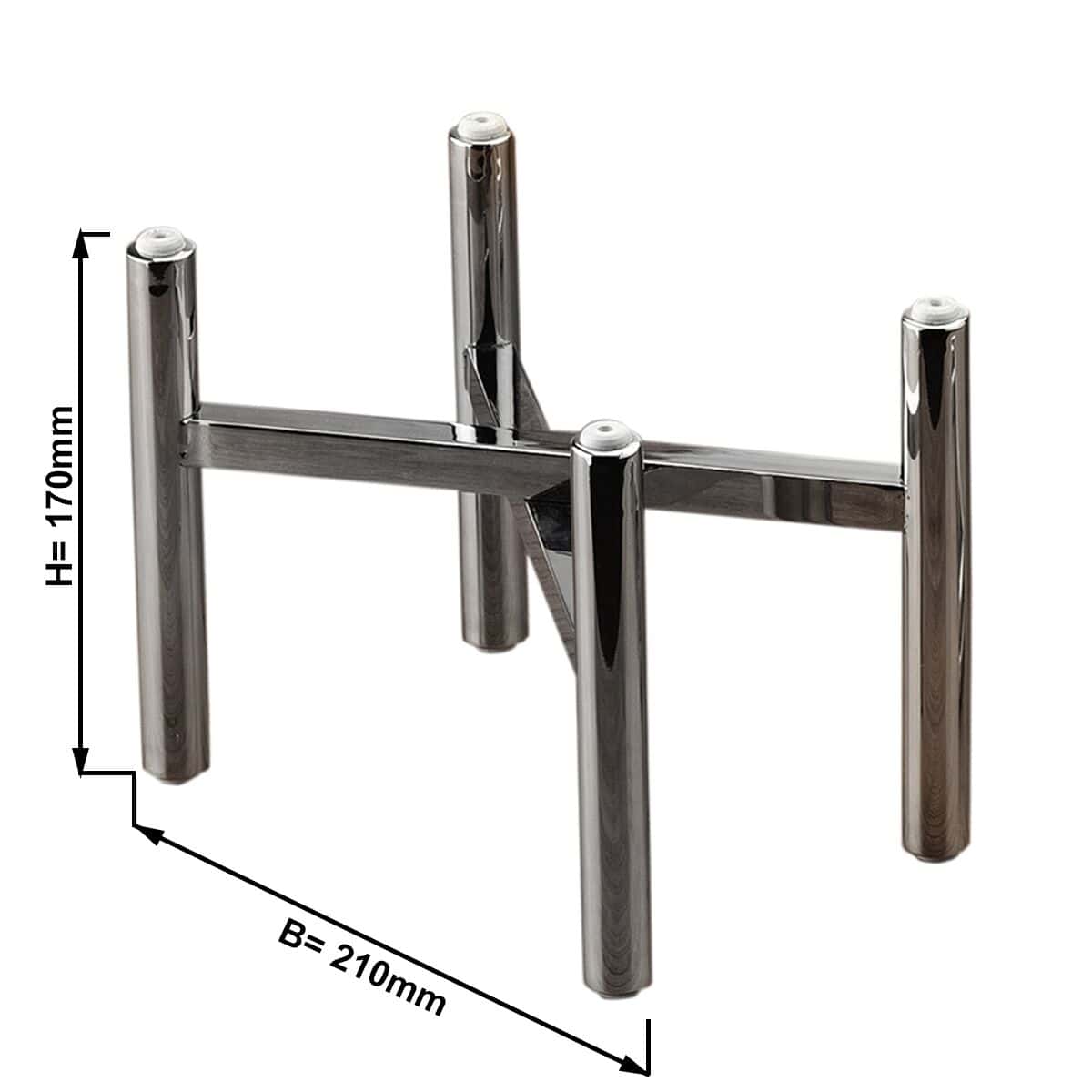 (3 Stück) Buffetständer - Höhe: 170mm - Chrom