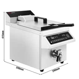 Induktions-Fritteuse - 8 Liter - 3,5 kW - mit automatischer Korbanhebung