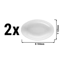 (2 pieces) Seltmann Weiden - Side plate oval deep - 184 x 120 mm