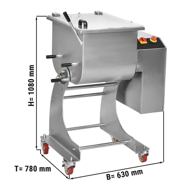 Elektrischer Fleischmischer - 50 kg - 1,5 kW - 1400 rpm