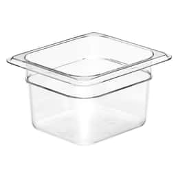 (6 Stück) CAMBRO | CAMWEAR® -  Polycarbonat GN-Behälter 1/6 - Clear - Tiefe 100 mm