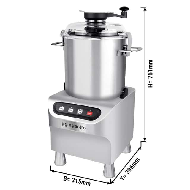 Vegetarischer Cutter - 18 Liter - 2,2 kW - 230 Volt - 1500-2200rpm