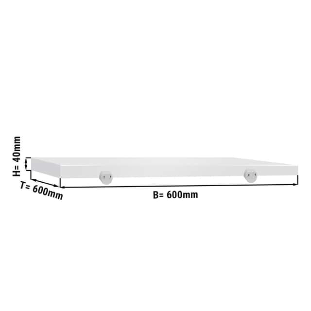 Schneideplatte für Arbeitstisch - 600x600mm - Weiß