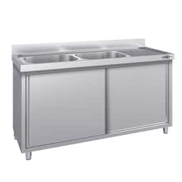 Spülschrank ECO - 1600x600mm - mit 2 Becken links