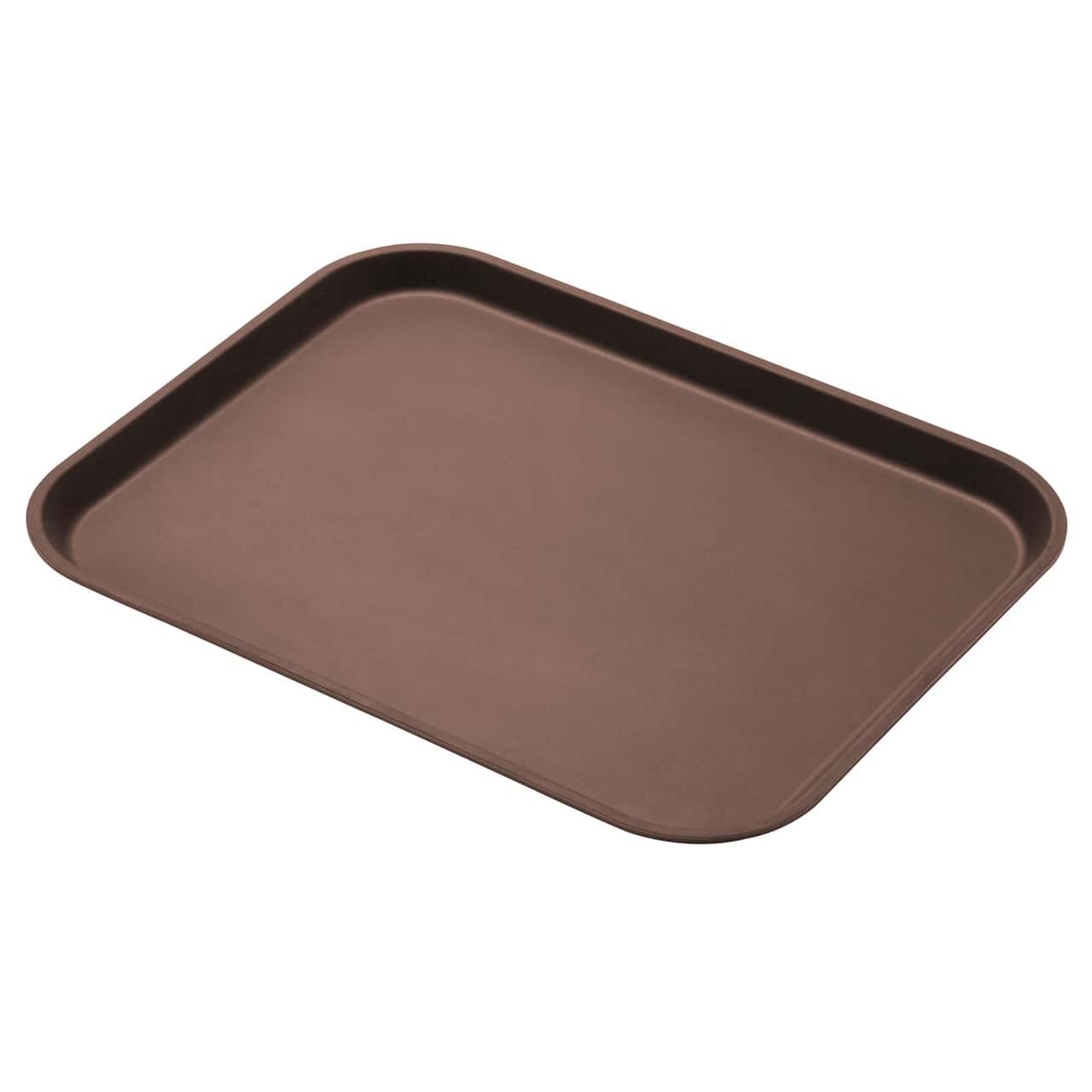 (12 Stück) CAMBRO | CAMTREAD® - Fiberglas Tablett - rechteckig - 457x355mm - hohes Profil - Braun