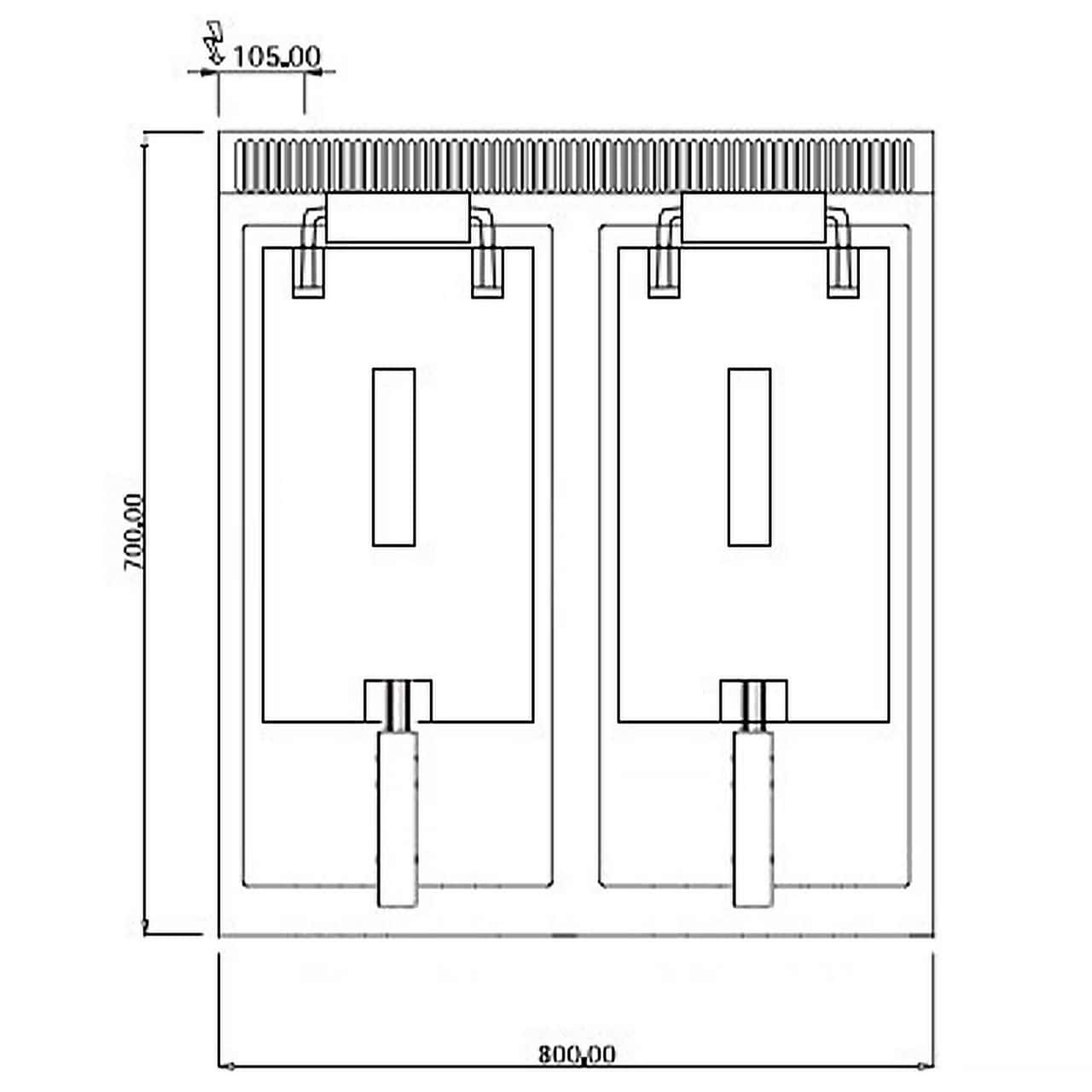 Elektrická fritéza - 11,5 +11,5L (18 kW)