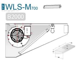 Wandhaube - 2000mm - mit Motor, Regler, Filter & Lampe