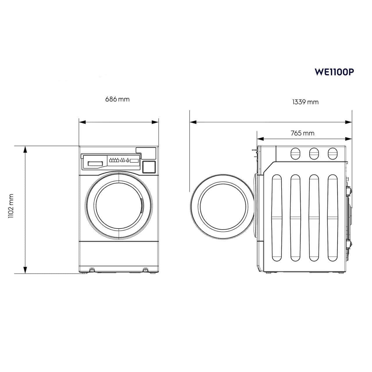 ELECTROLUX | myPRO XL WE 1100P - Smartprofessionelle Waschmaschine - 12kg - mit Laugenpumpe