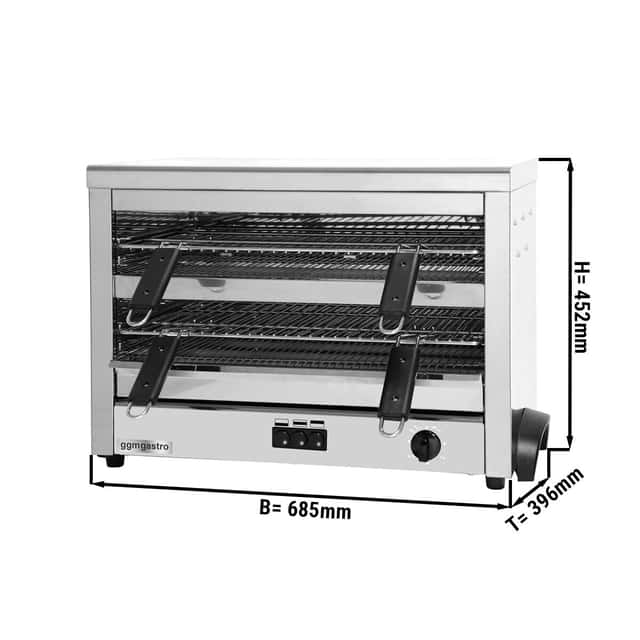 Maxi-Toaster / Salamander - 2 Ablagen