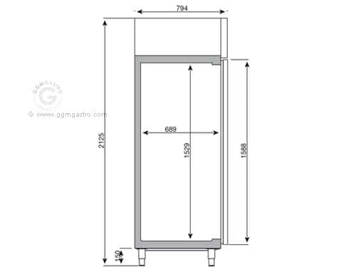 Fischkühlschrank Edelstahl PREMIUM PLUS - EN 60x40- 1240 Liter - mit 2 Türen