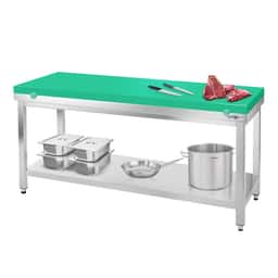 Worktable PREMIUM stainless steel - 1600x600mm - with undershelf without backsplash incl. cutting plate