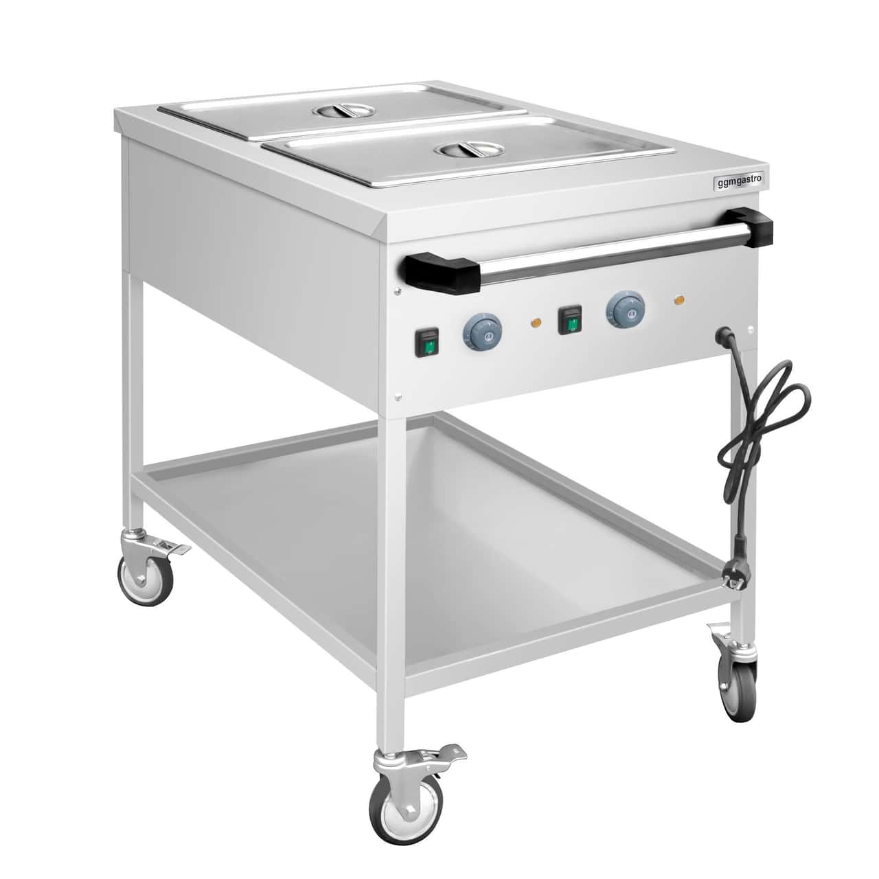 Bain-Marie Thermowagen - 2x GN 1/1 - Beckentemperatur getrennt regelbar