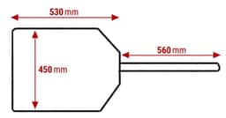 Pizzaschaufel aus Holz - 530 x 450 mm