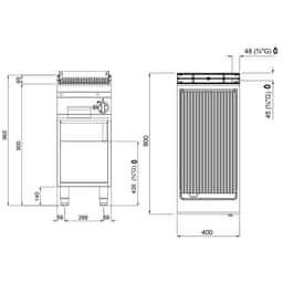 Gas Lavasteingrill - 9 kW