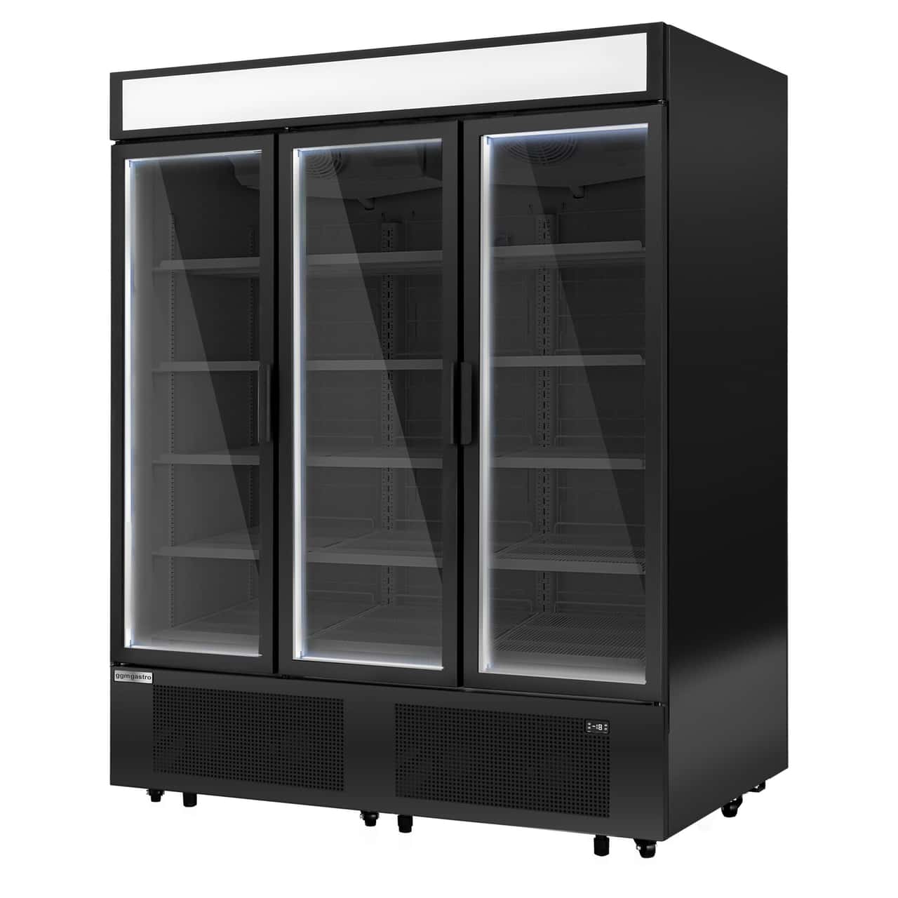 Tiefkühlschrank - 1600mm - von -18 bis -23 °C - mit isolierten Glastüren - 4 Ablagen