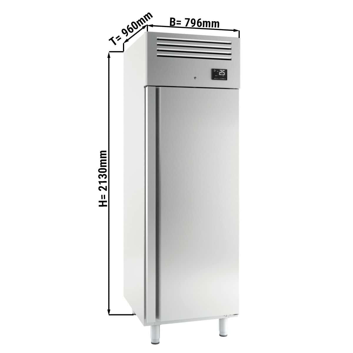 Bäckerei-Kühlschrank Edelstahl PREMIUM PLUS - EN 60x80 - 796x960mm - 785 Liter - mit 1 Tür