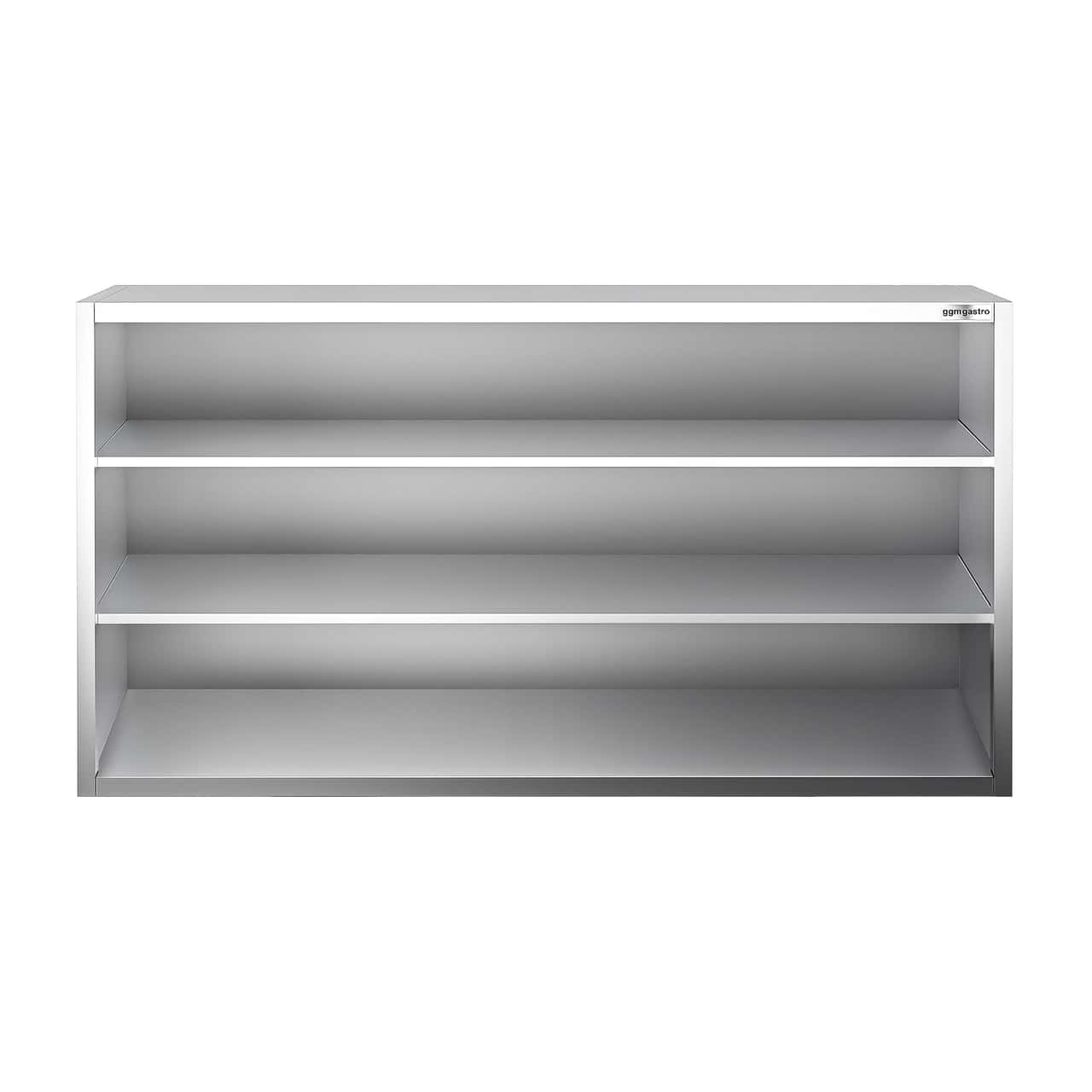 Edelstahl Wandhängeschrank PREMIUM - 2000x400mm - ohne Schiebetür - 1000mm hoch