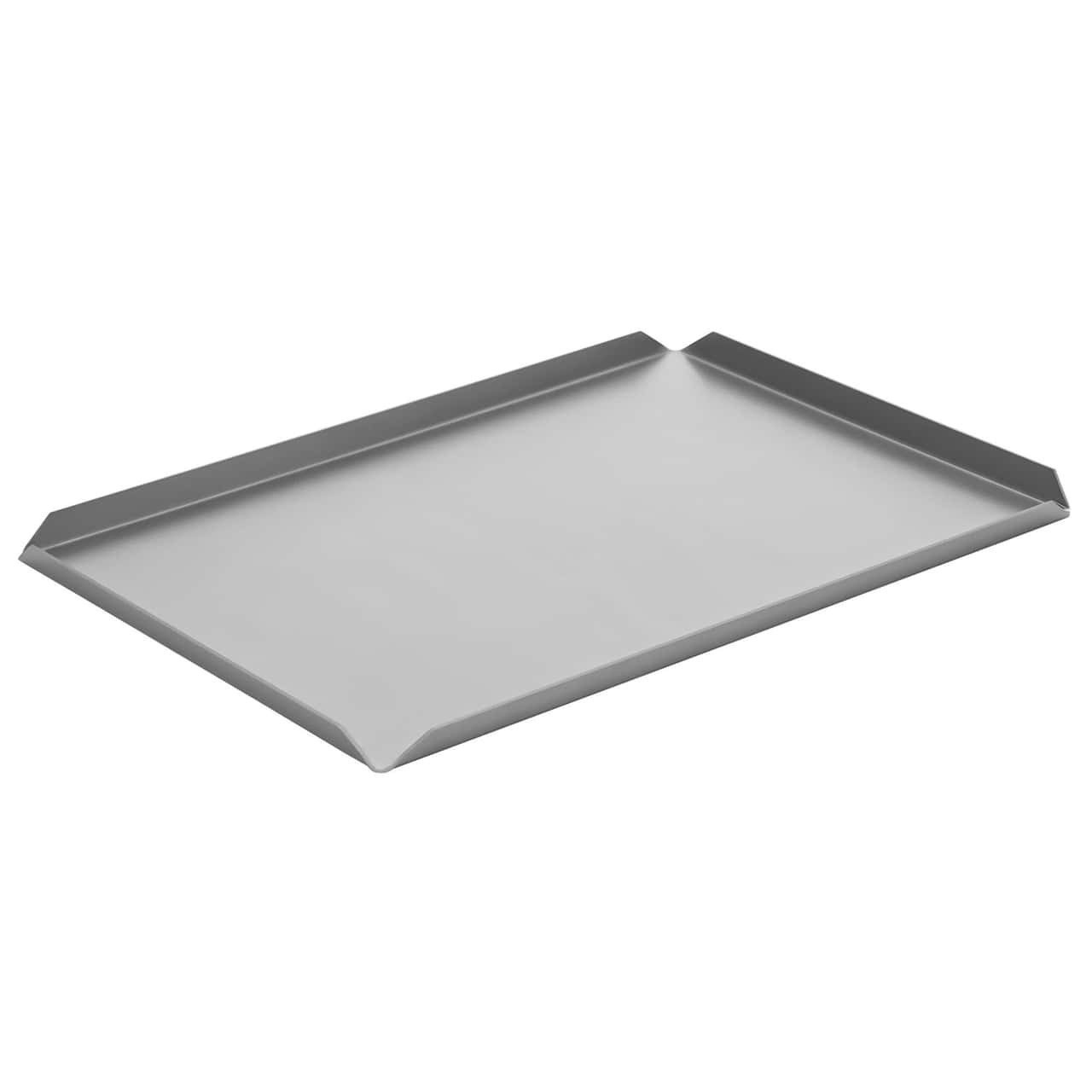 (5 Stück) Konditorei- & Präsentationsplatte aus Aluminium - 400x150x10mm - Silber